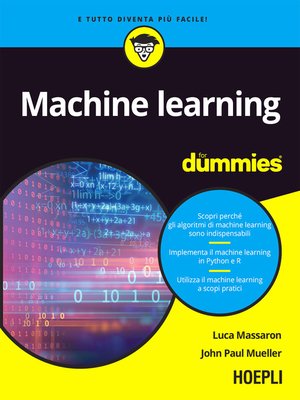 cover image of Machine learning for dummies